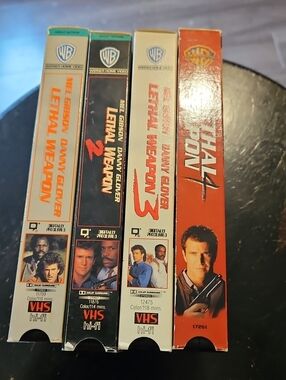 Warner Bros. Lethal Weapon 1, 2, 3, And 4 VHS Video Cassette Tapes - Used